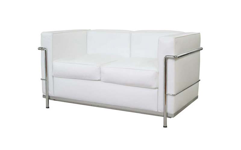 White two seater lounge